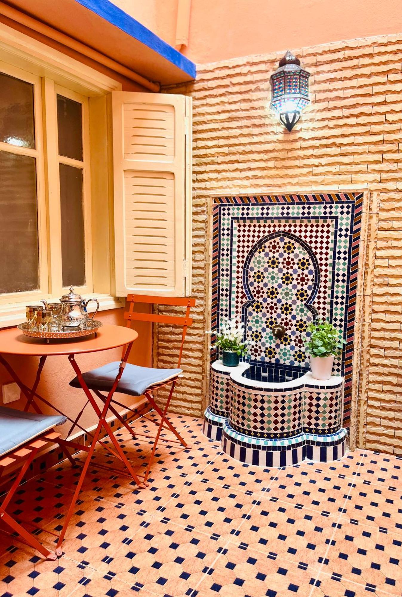 Apartment With Ac, Patio And Rooftop Appartement Climatise Avec Patio Et Toit Terrasse มาร์ราเกช ภายนอก รูปภาพ
