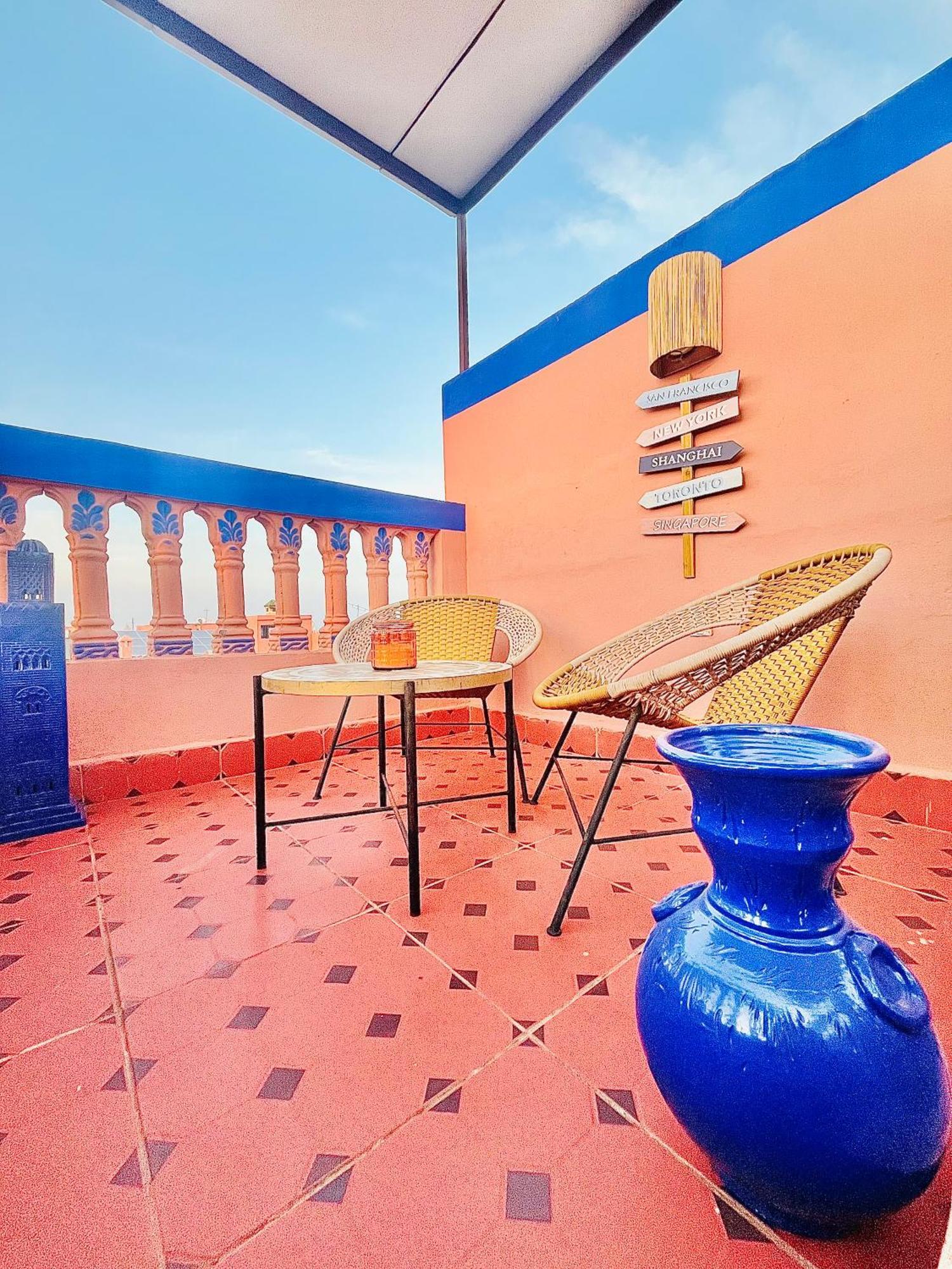 Apartment With Ac, Patio And Rooftop Appartement Climatise Avec Patio Et Toit Terrasse มาร์ราเกช ภายนอก รูปภาพ